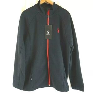 Spyder blk/red full zip jacket